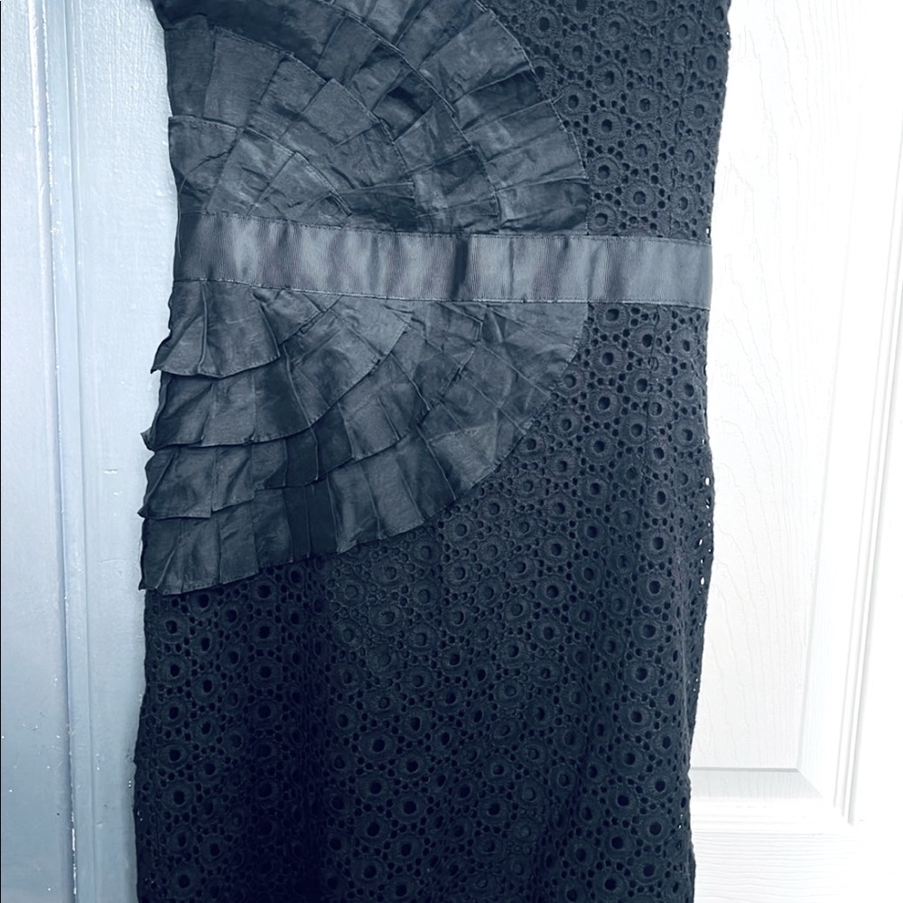 Black strapless dress